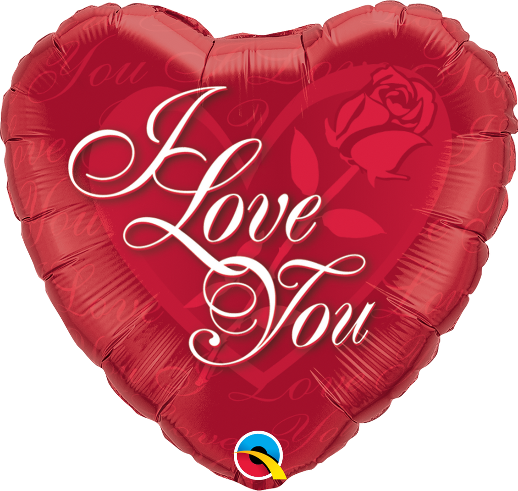 I Love You Red Rose Foil Balloon | Helium Is Included |.