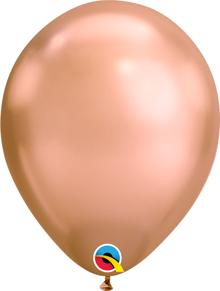 Chrome® Rose Gold Latex Balloons (27cm) - Pack Of 25