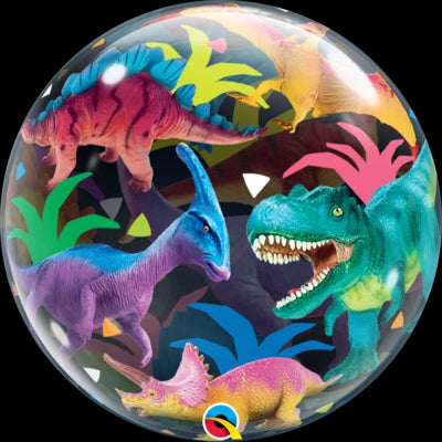 Colorful Dinosaurs Bubble Balloon