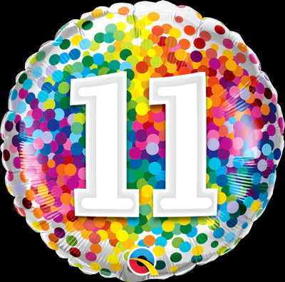 11 Rainbow Confetti Foil Balloon | Helium Is Included |.
