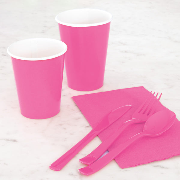 Hot Pink 12oz Paper Cups - Pack Of 10