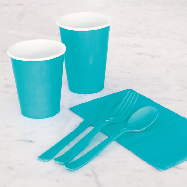 Teal 12oz Paper Cups - Pack Of 10