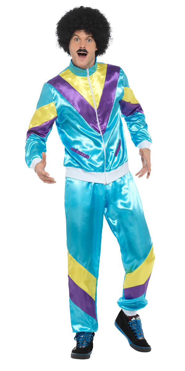 80S HEIGHT OF FASHION SHELL SUIT COSTUME, BLUE