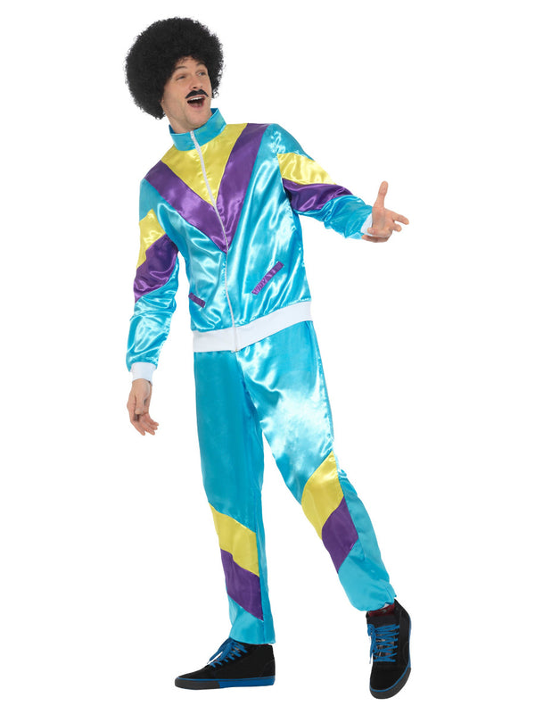 80S HEIGHT OF FASHION SHELL SUIT COSTUME, BLUE