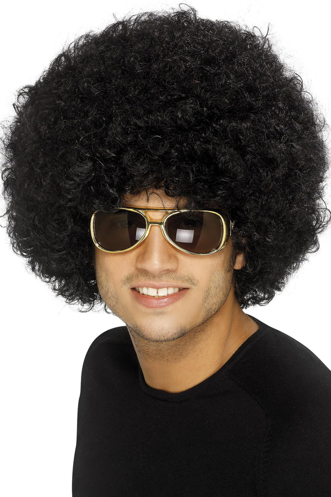 70S FUNKY AFRO WIG, BLACK