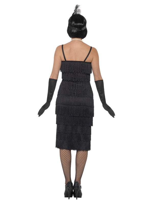 Fringed Flapper Costume, Black