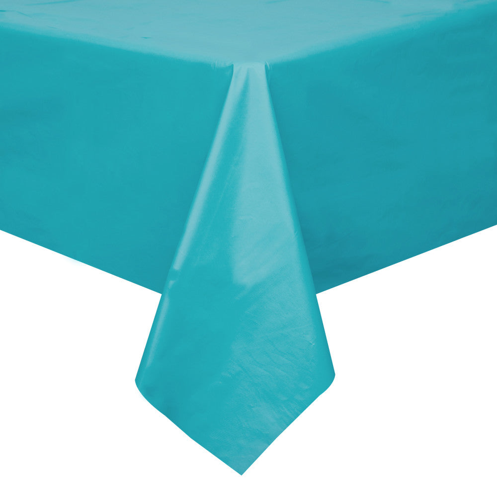 Teal Rectangular Plastic Table Cover, 54"x108"