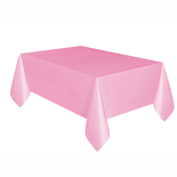Lovely Pink Rectangular Plastic Table Cover, 54"x108"