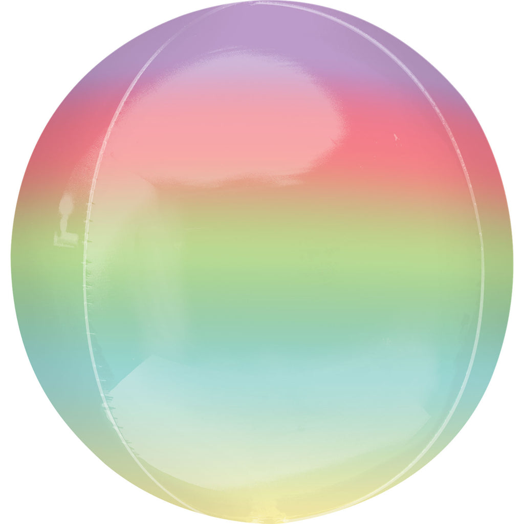 Orbz Foil Balloon  | Ombre Rainbow | Helium is included.