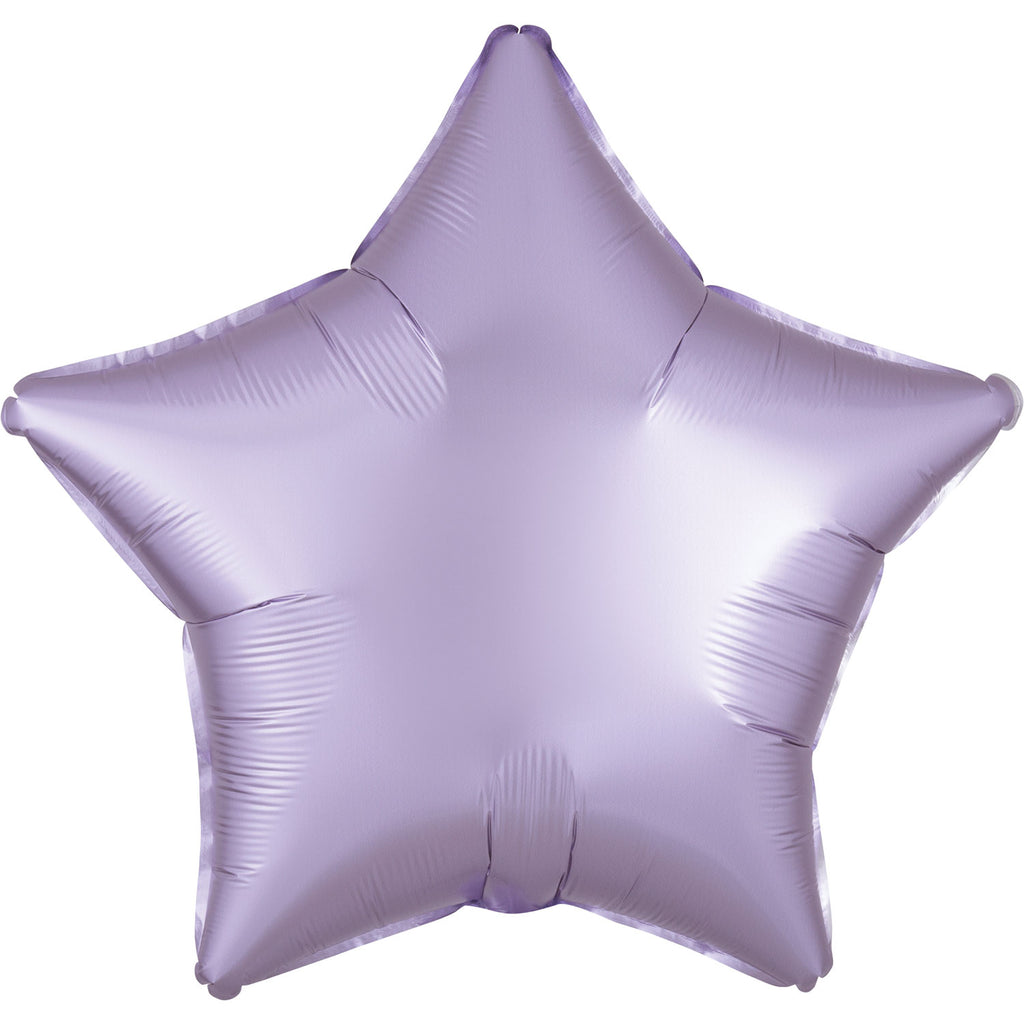 Star Satin Luxe Foil Balloon | Pastel Lilac | Helium is included.