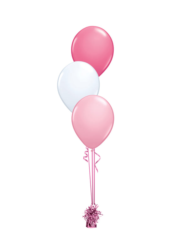 Pink Shade - Latex Balloon Bouquet - 3 Balloons