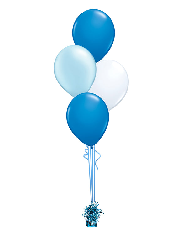 Blue Shade - Latex Balloon Bouquet - 4 Balloons