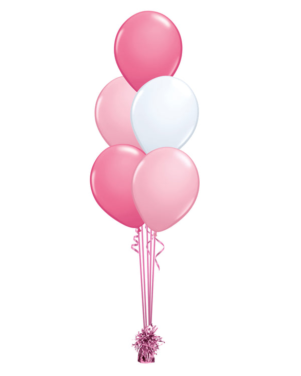 Pink Shade - Latex Balloon Bouquet - 5 Balloons