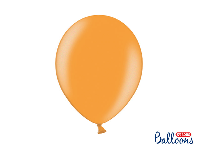 Metallic Mandarin Orange Latex Balloons (30cm) - Pack Of 1 (Single Balloon)