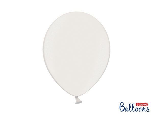 Metallic Pure White Latex Balloons (30cm) - Pack Of 10