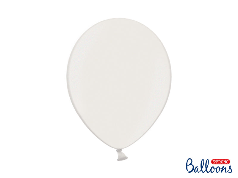 Metallic Pure White Latex Balloons (30cm) - Pack Of 1 (Single Balloon)