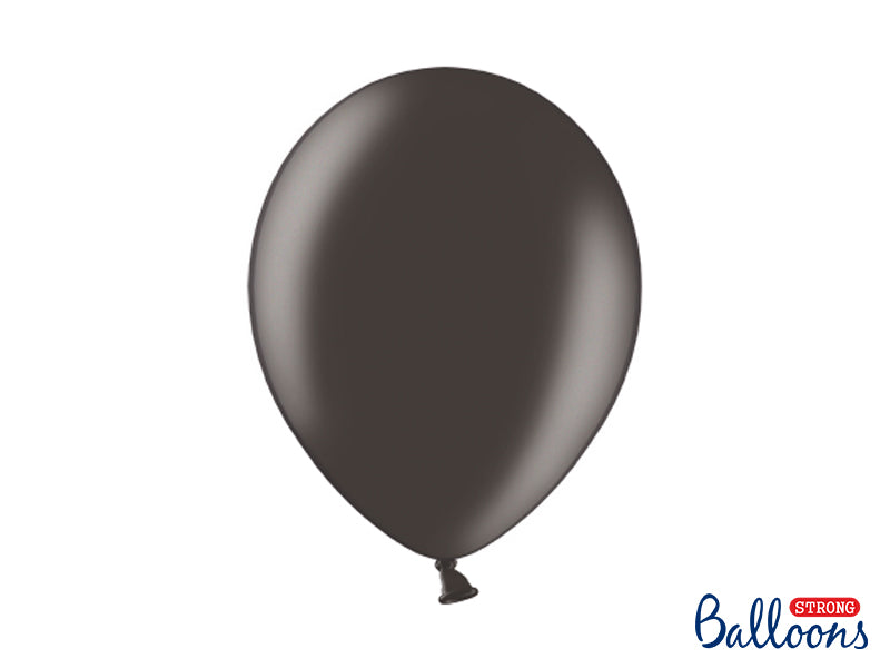 Metallic Black Latex Balloons (30cm) - Pack Of 100