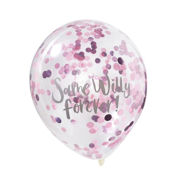 SAME WILLY FOREVER CONFETTI BALLOONS - BRIDE TRIBE