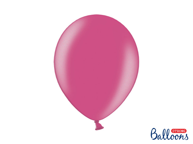 Metallic Hot Pink Latex Balloons (30cm) - Pack Of 10